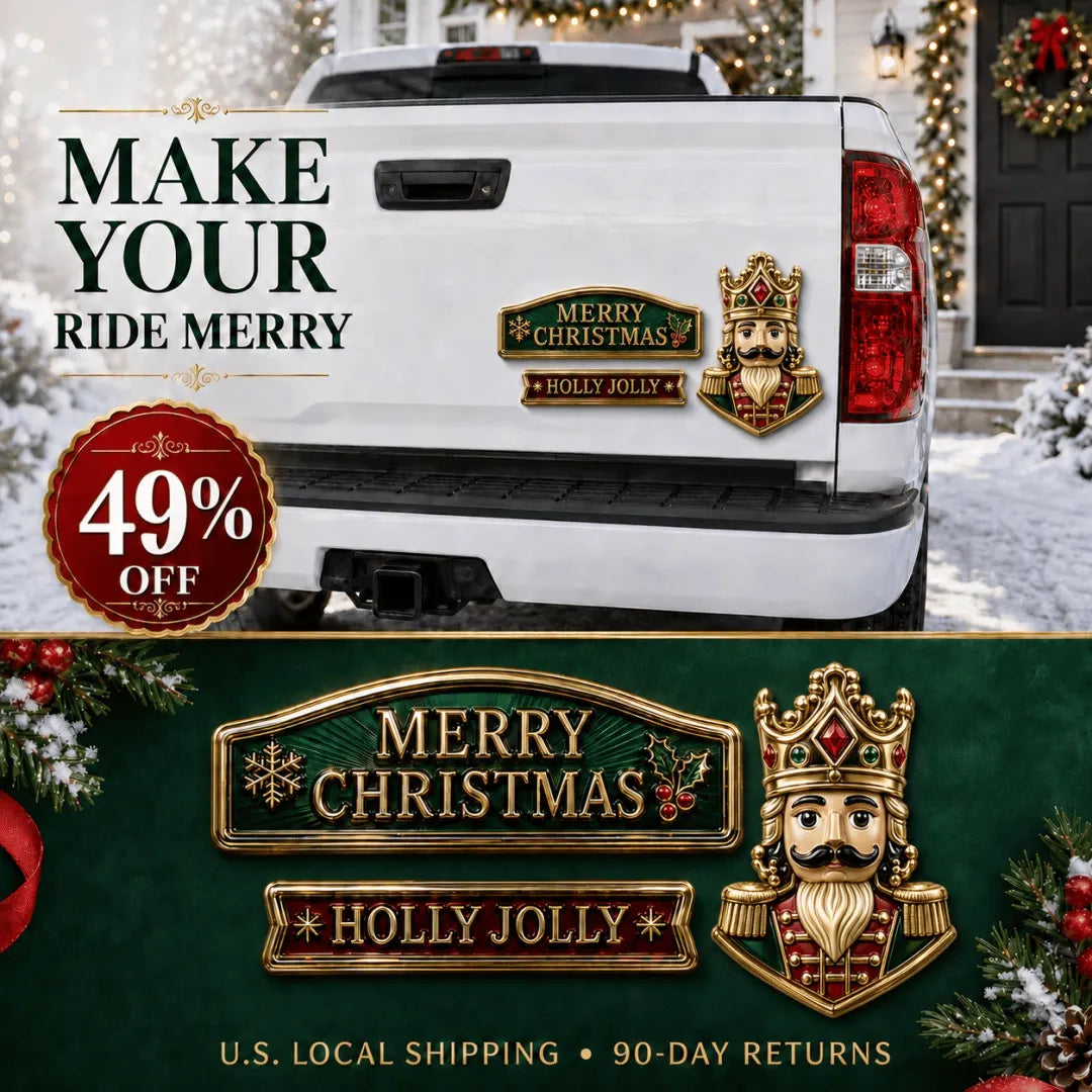 🔥HOT SALE🔥 3-Piece Christmas Car Emblem Metal Badge Set – Multiple Festive Character Styles Available