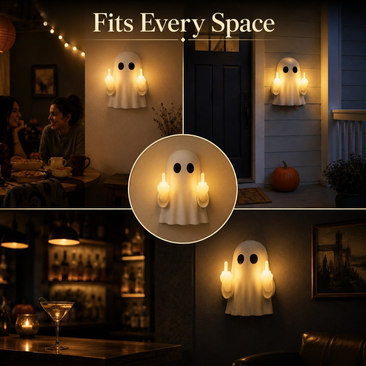 Minimalist Ghost Ambient Light Cute Spooky Halloween Lamp For Viral Aesthetic Indoor Decor