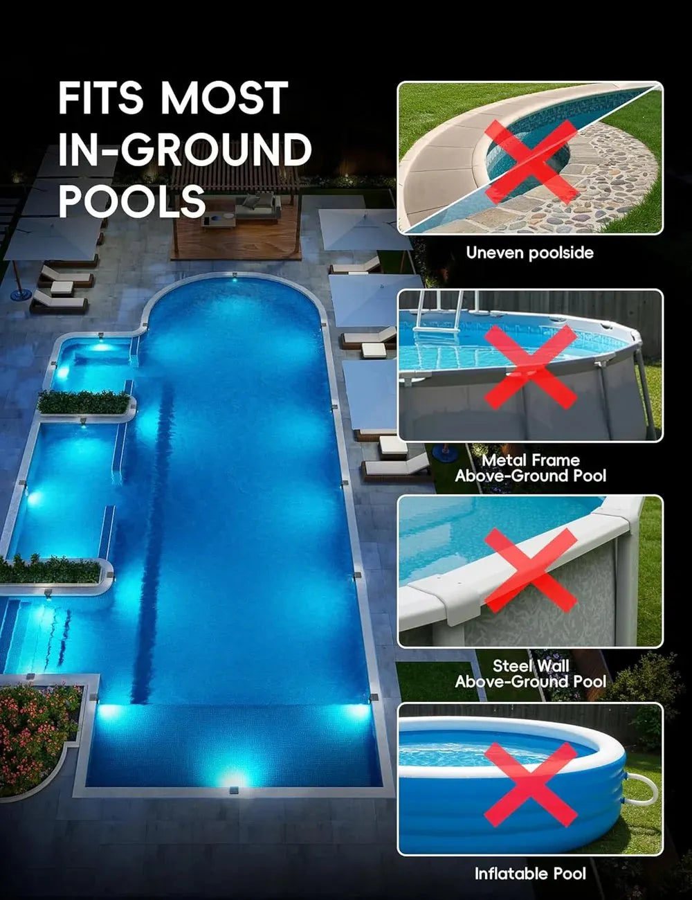 🔥HOT SALE🔥 New Series — Poolside Solar Light for Swimming Pool ✨BUY 3 FREE SHIPPING