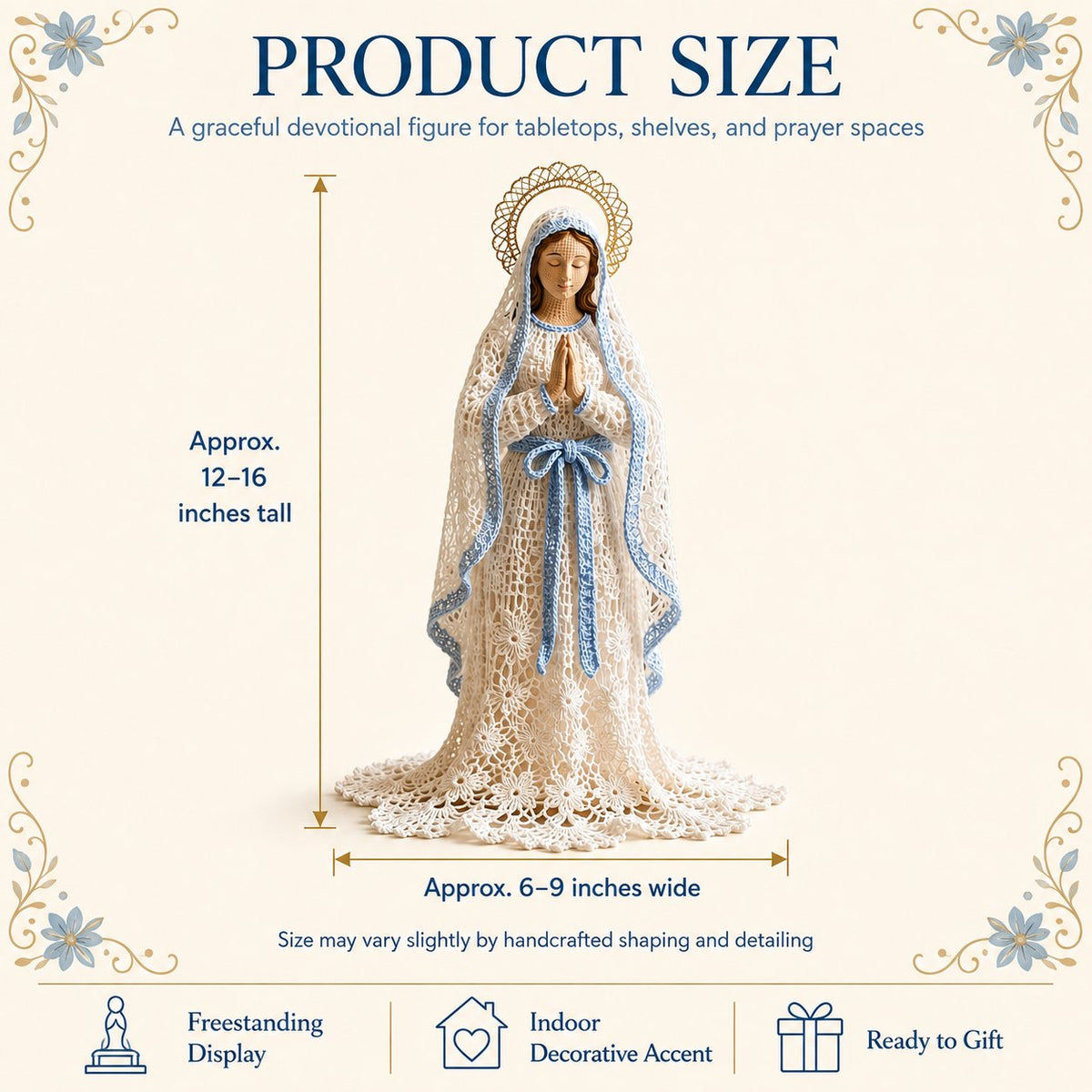 🎉49% OFF – 🙏 Finished Faith-Inspired Lace Figure Collection | Intricate Openwork Details, Graceful Silhouettes & 3 Meaningful Devotional Designs ✨