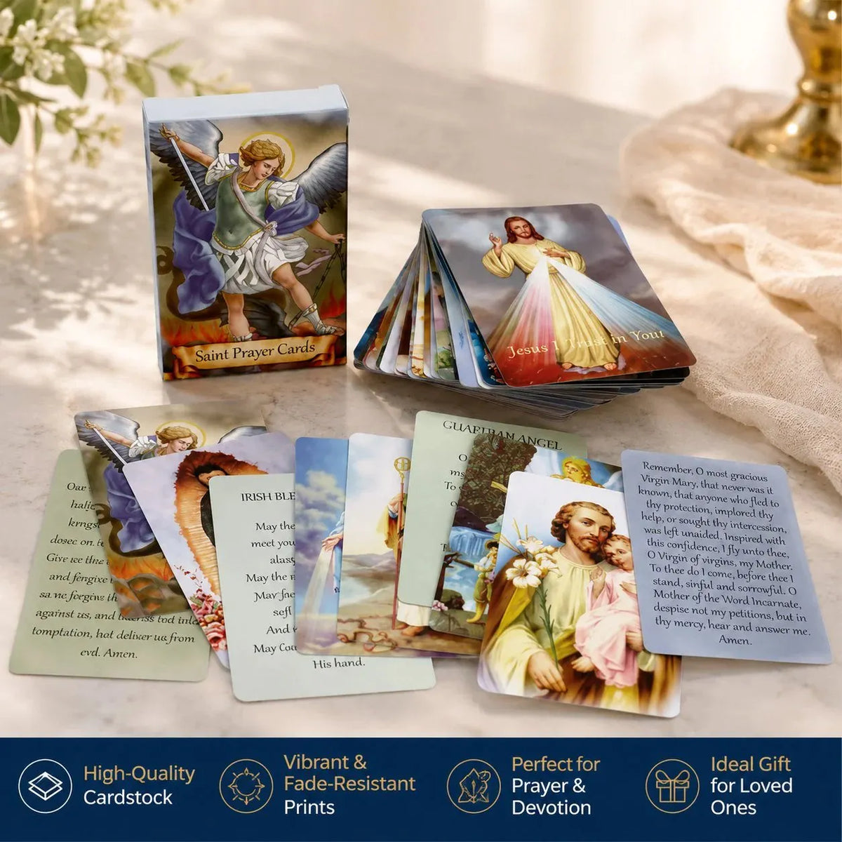🎉✝️ Catholic Leather Holy Card Holder – Pocket Prayer Card Organizer with Snap Closure