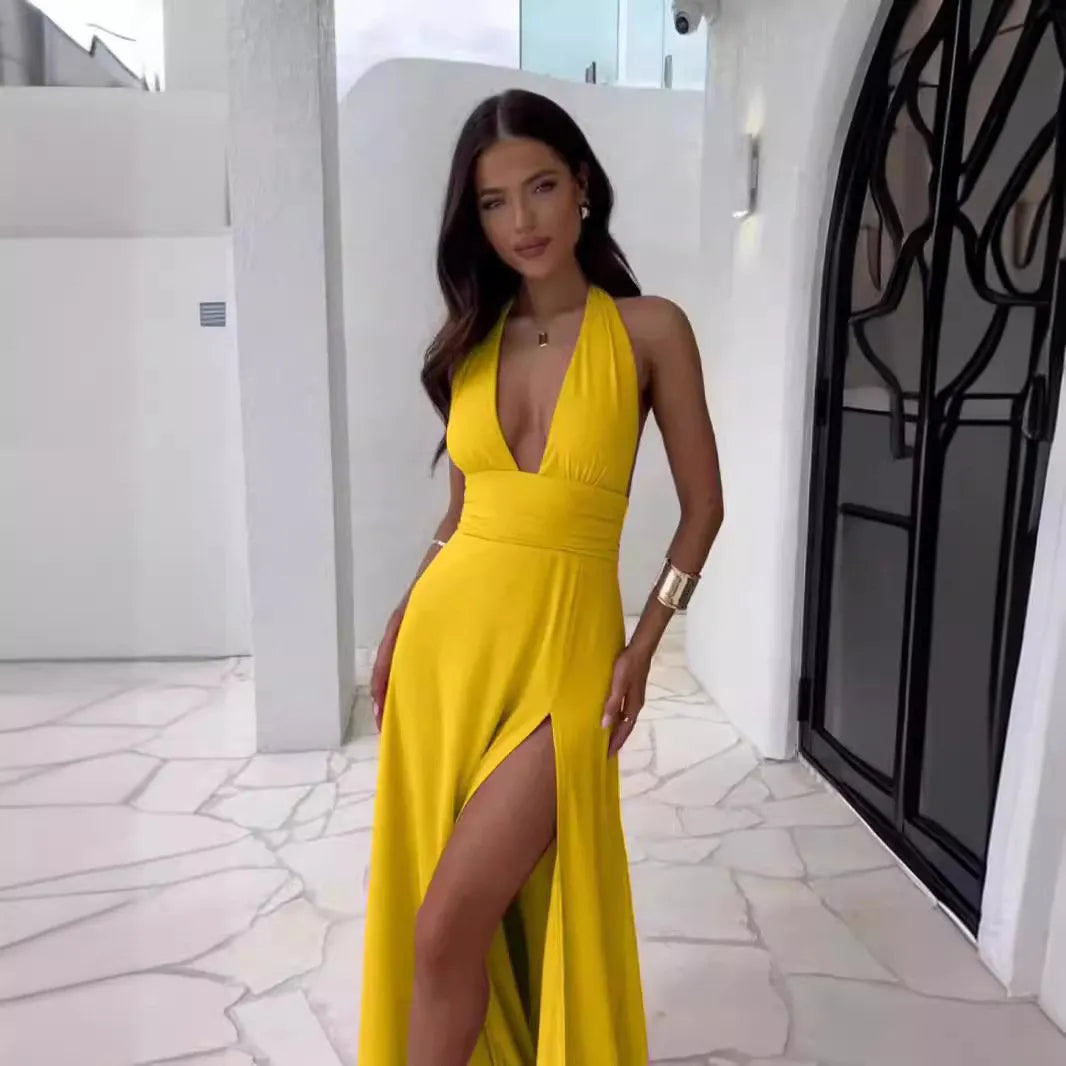Soleil Luxe Slit Dress
