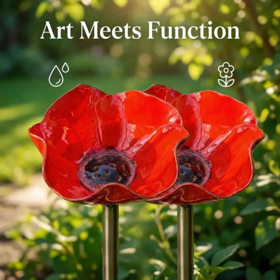 🎉💖🎁Handmade Metal Flower Garden Stake🐦