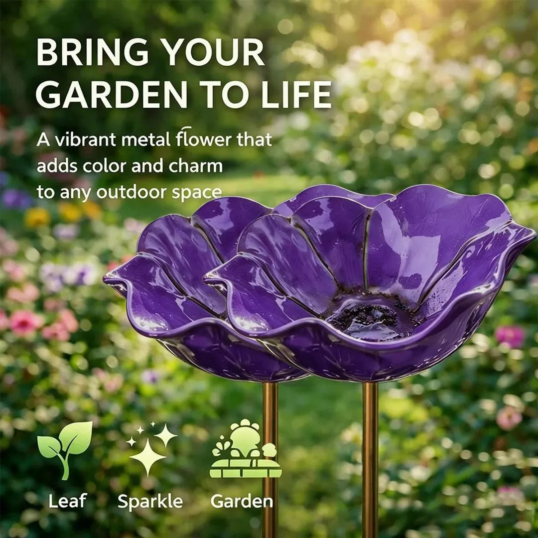 🔥HOT SALE🔥💖🎁Handmade Metal Flower Garden Stake🐦