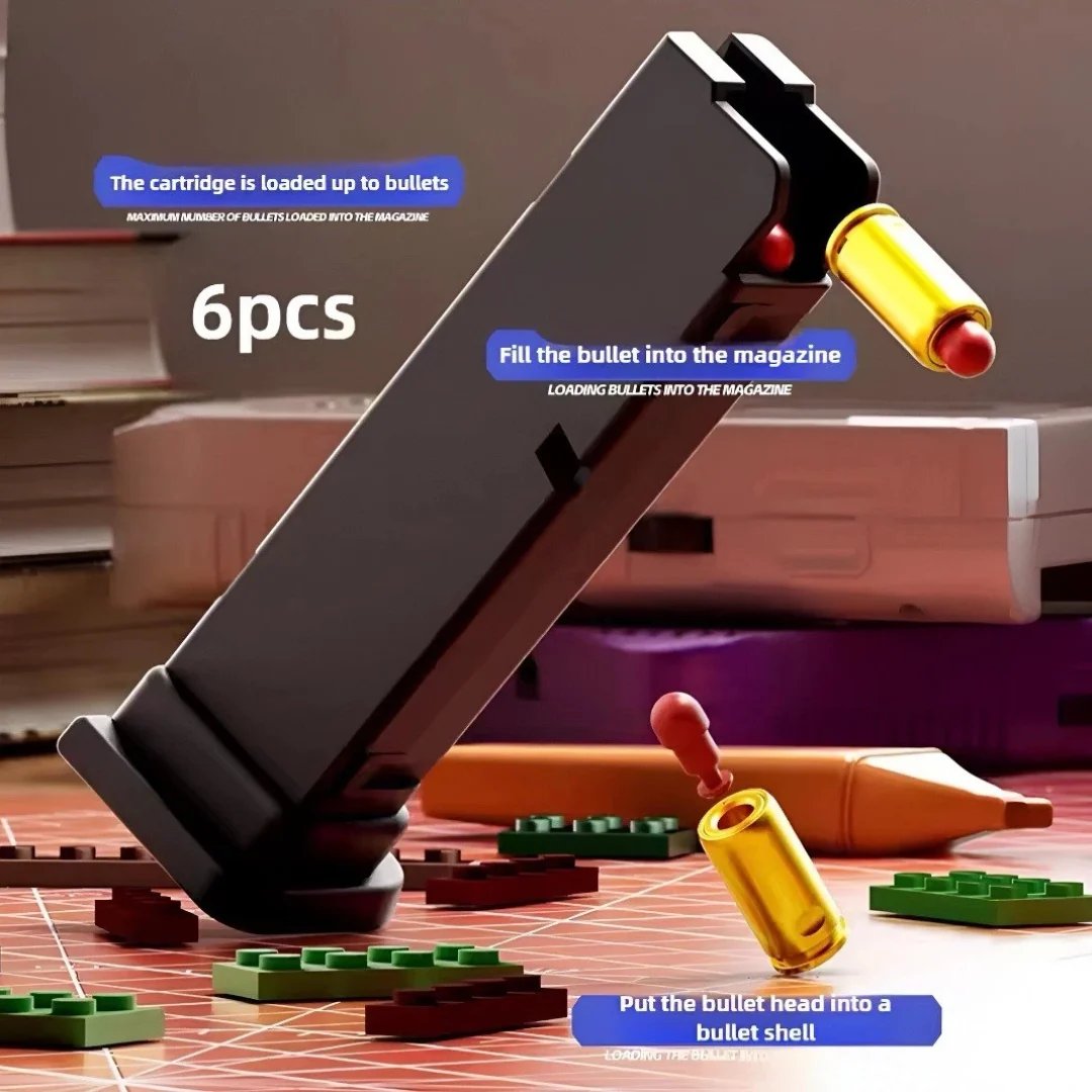 🔥 HOT SALE 🔥Building Block Shell-Ejecting Soft Bullet Toy Gun