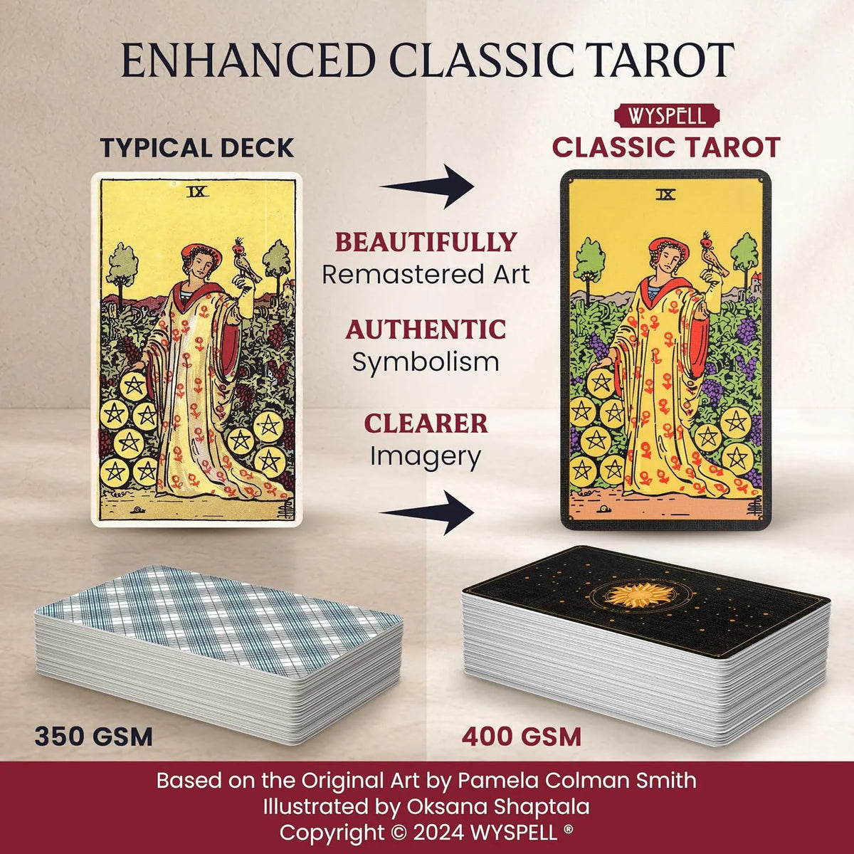 🔮ALL-IN-ONE CLASSIC TAROT KIT – Complete Beginner Set with Guidebook & Crystals  🌟