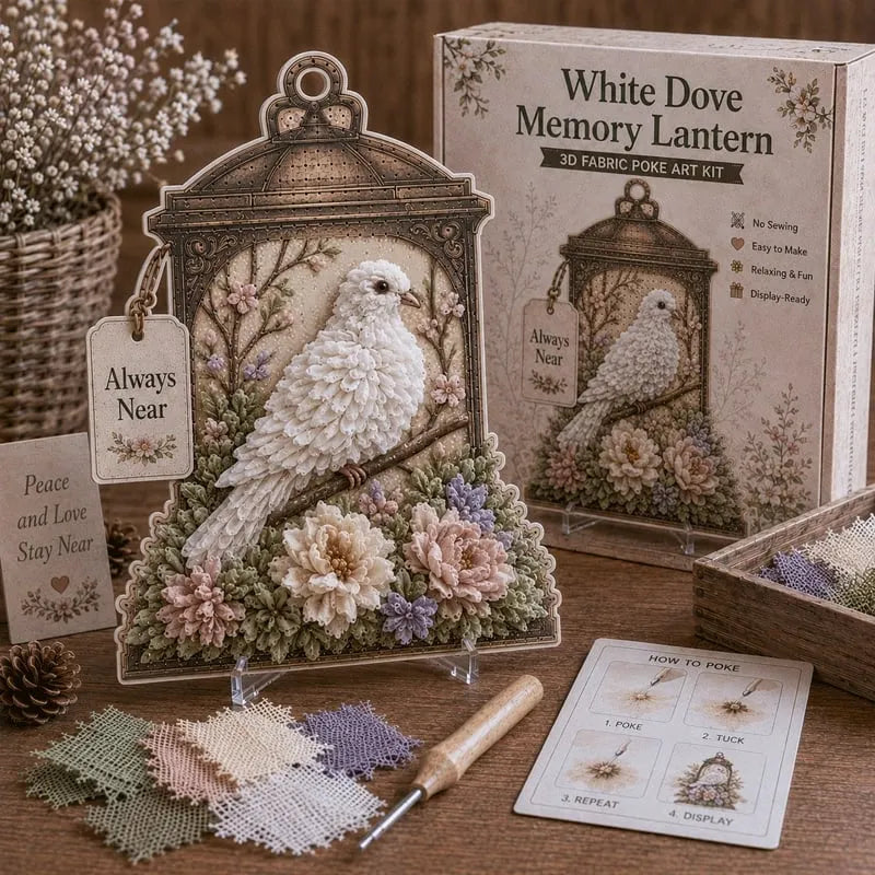 🔥HOT SALE🔥🕊️ Kit de lanterne souvenir en tissu 3D Always Near (à peindre) 🐦