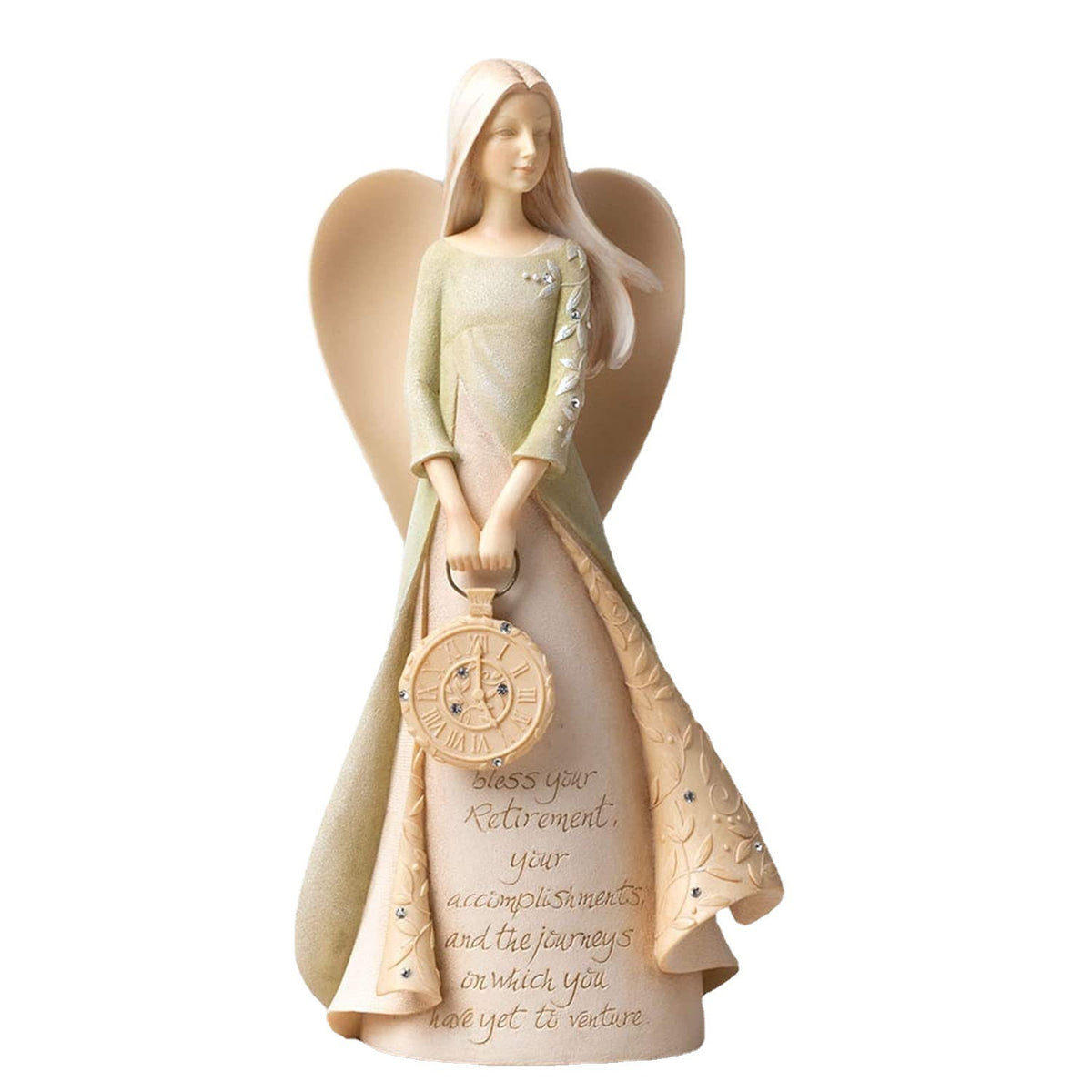 Retirement Angel Resin Figure, 9 Inch, Multicolor
