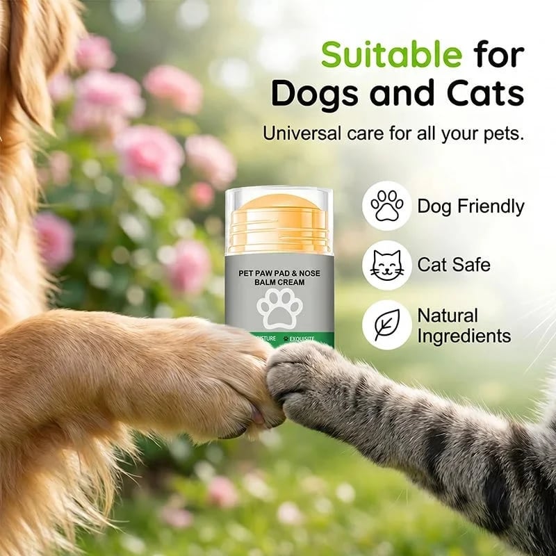 🎉🔥 Moisturizing Pet Paw Balm Stick – Coconut & Beeswax, Lick-Safe, No-Mess 🐾