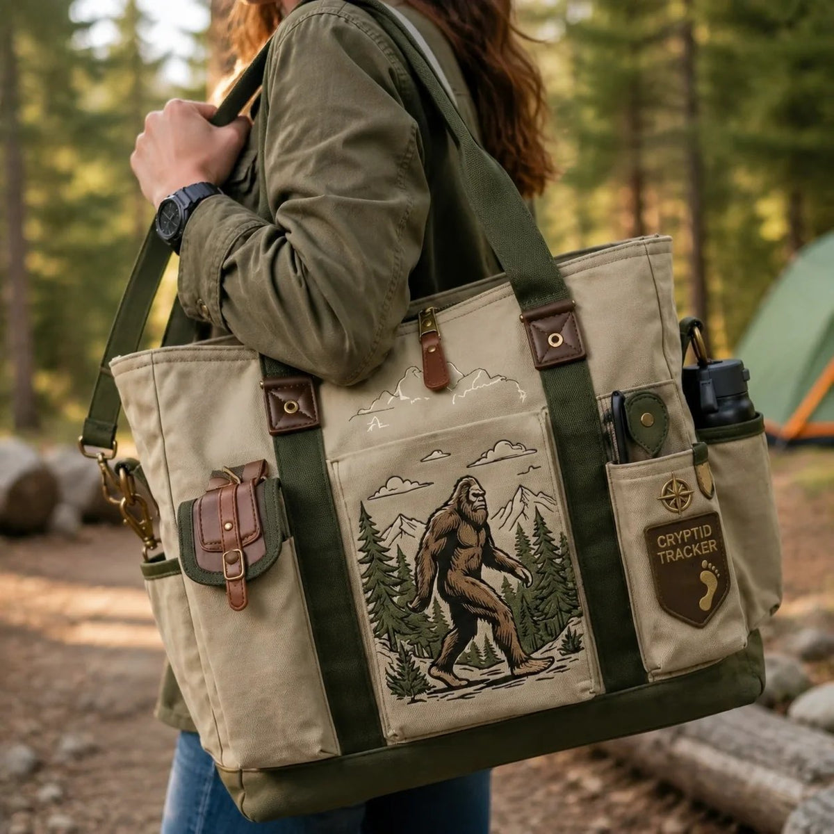 🔥HOT SALE🔥🦶 Bigfoot Wilderness Adventure Multifunctional Tote Bag