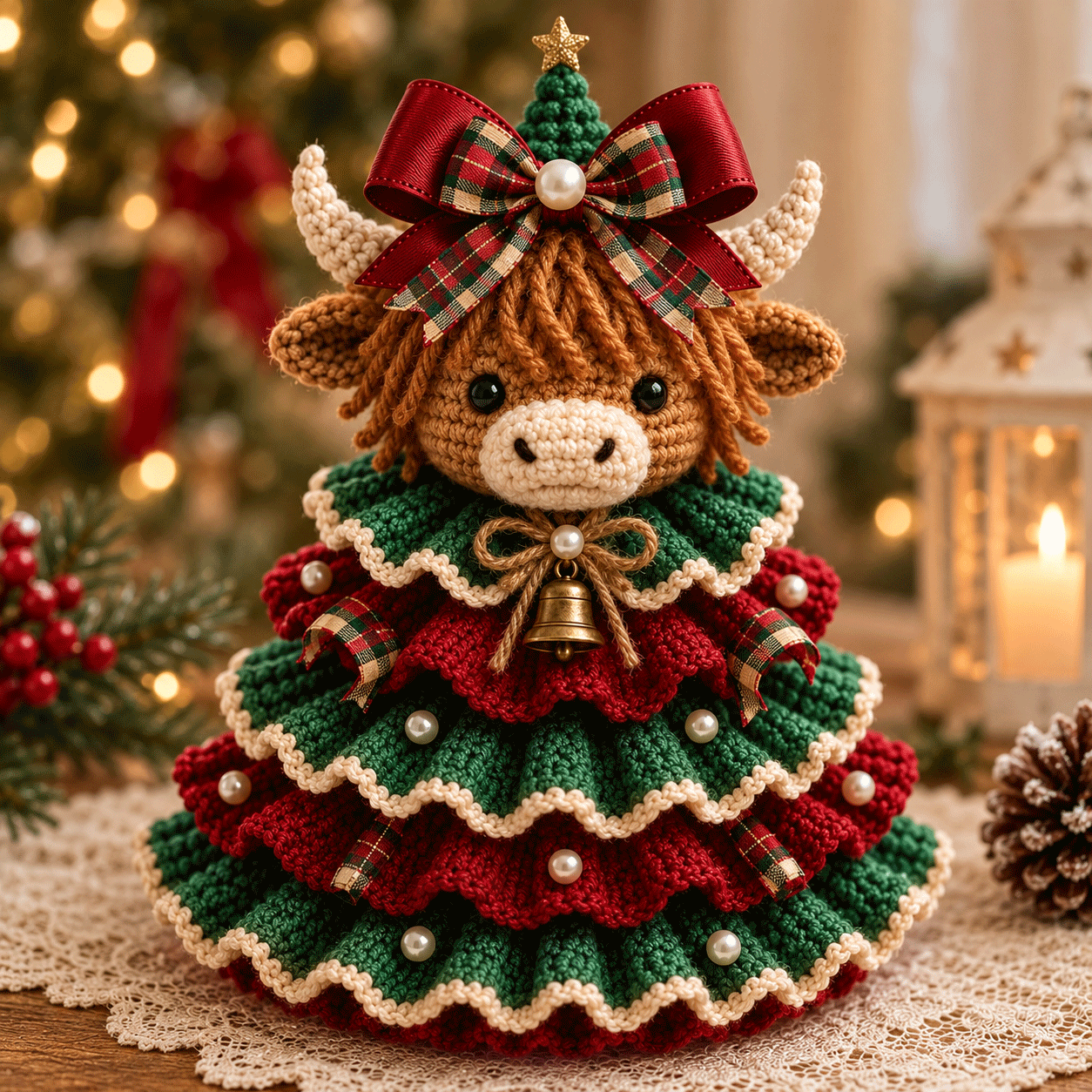 🎉🎄 Crochet Animal Christmas Tree DIY Kit