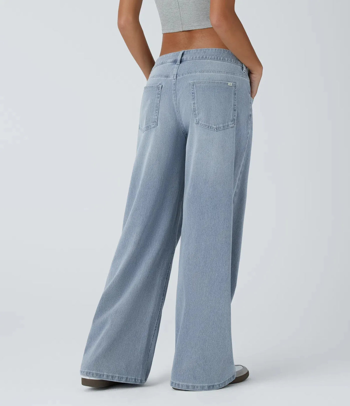 Women's Baggy Wide Leg Washed Casual Jeans