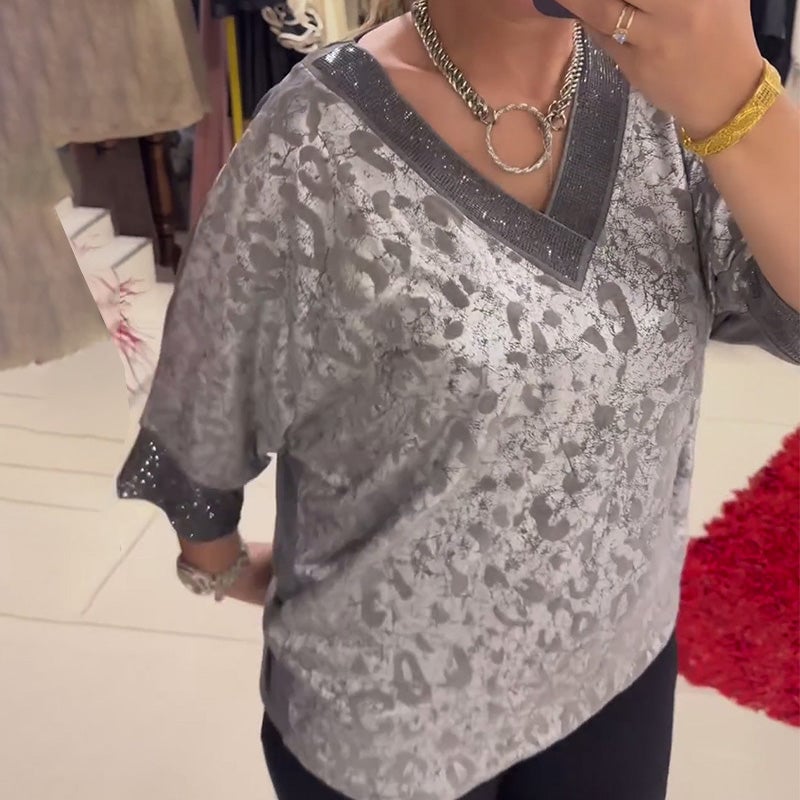 Women's Stylish V-neck Blouse