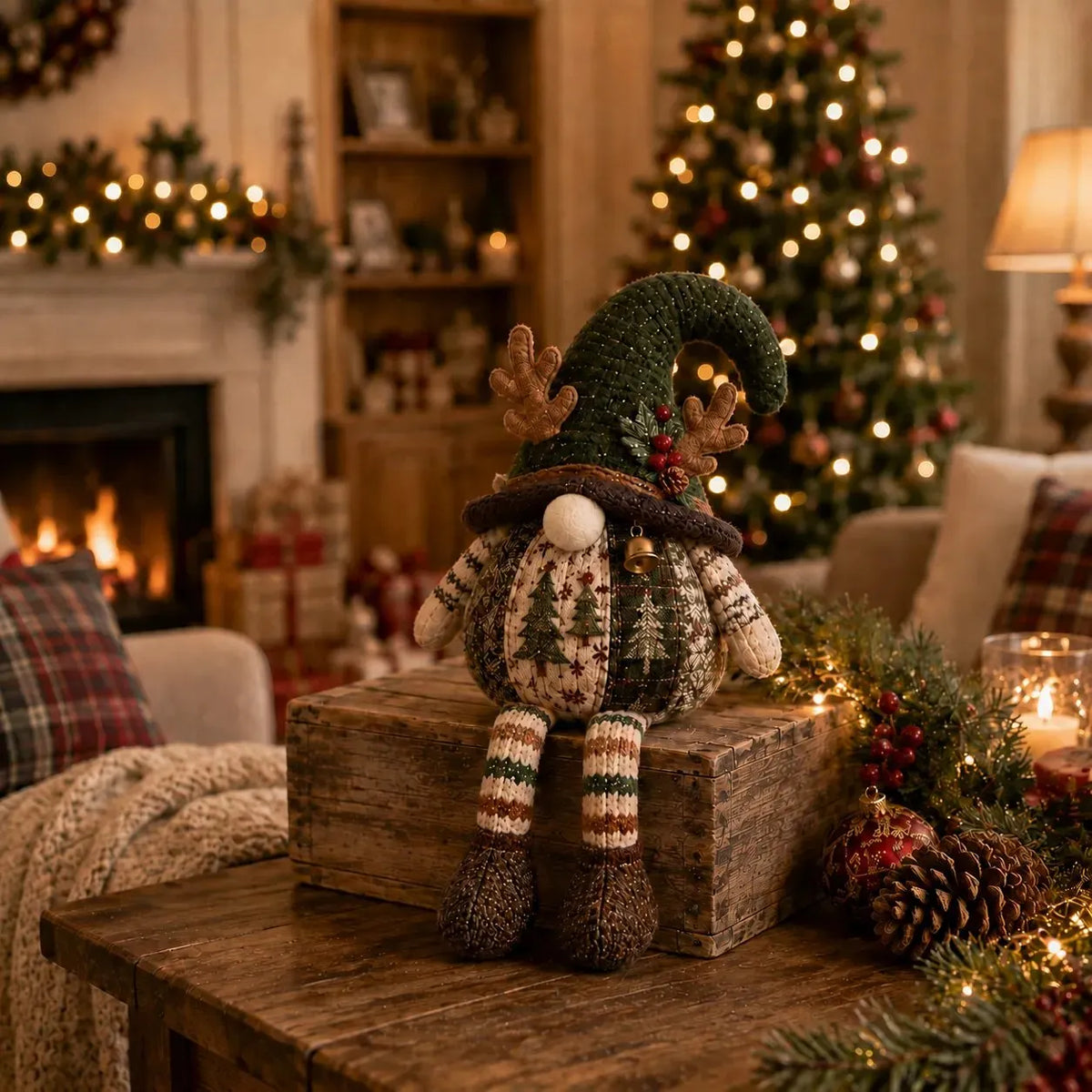 🎉🎄Beginner-Friendly DIY Quilted Christmas Gnome Shelf Sitter Kit | Complete Kit with Coordinated Fabrics, Filling & Step-by-Step Guide Included 💕