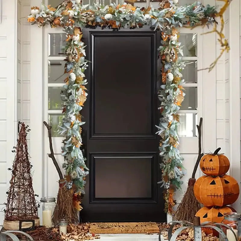 🔥Special Fall Sale 49% OFF🍁Fall Wreath with Pumpkin Maple Leaves