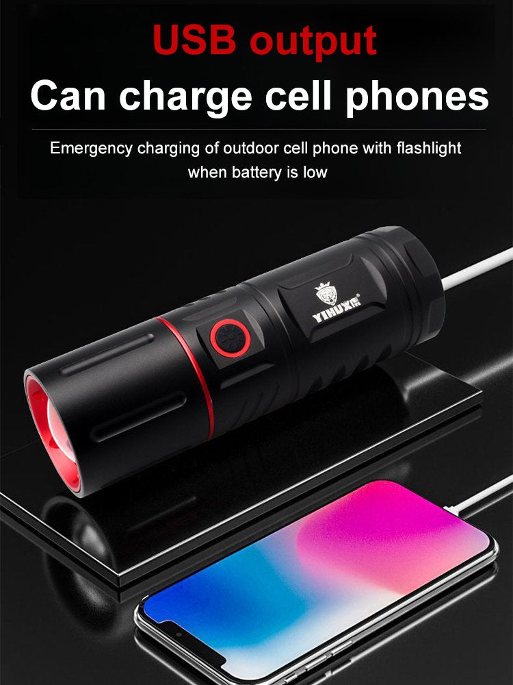 ✨Telescopic Zoom Long-Range Outdoor Bright Flashlight(50% OFF)