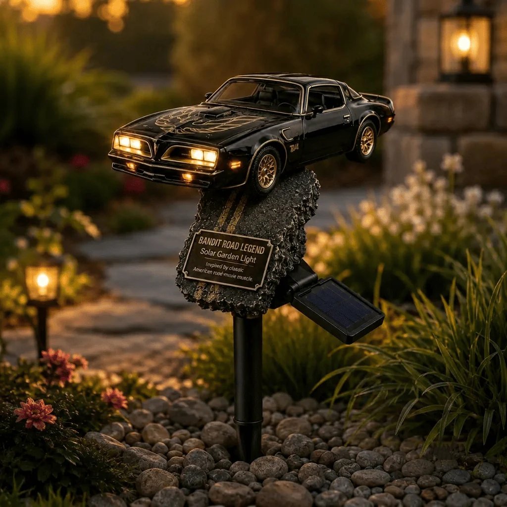 🔥HOT SALE🔥🏎️Bandit Road Legend Muscle Car Solar Garden Light