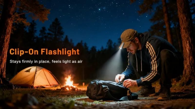 🎉 🔦Pocket Rechargeable EDC Flashlight:  Mini Keychain Light with Fire Starter & Window Breaker