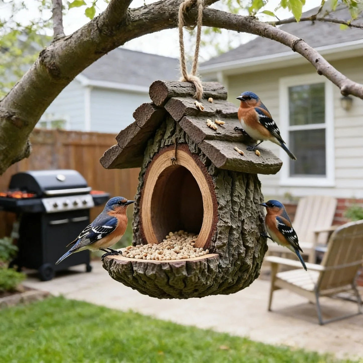 🏠Handmade Vintage Treehouse Shape Bird Feeder🪶