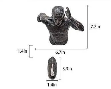 Antique sculpture on wall art bronze statue