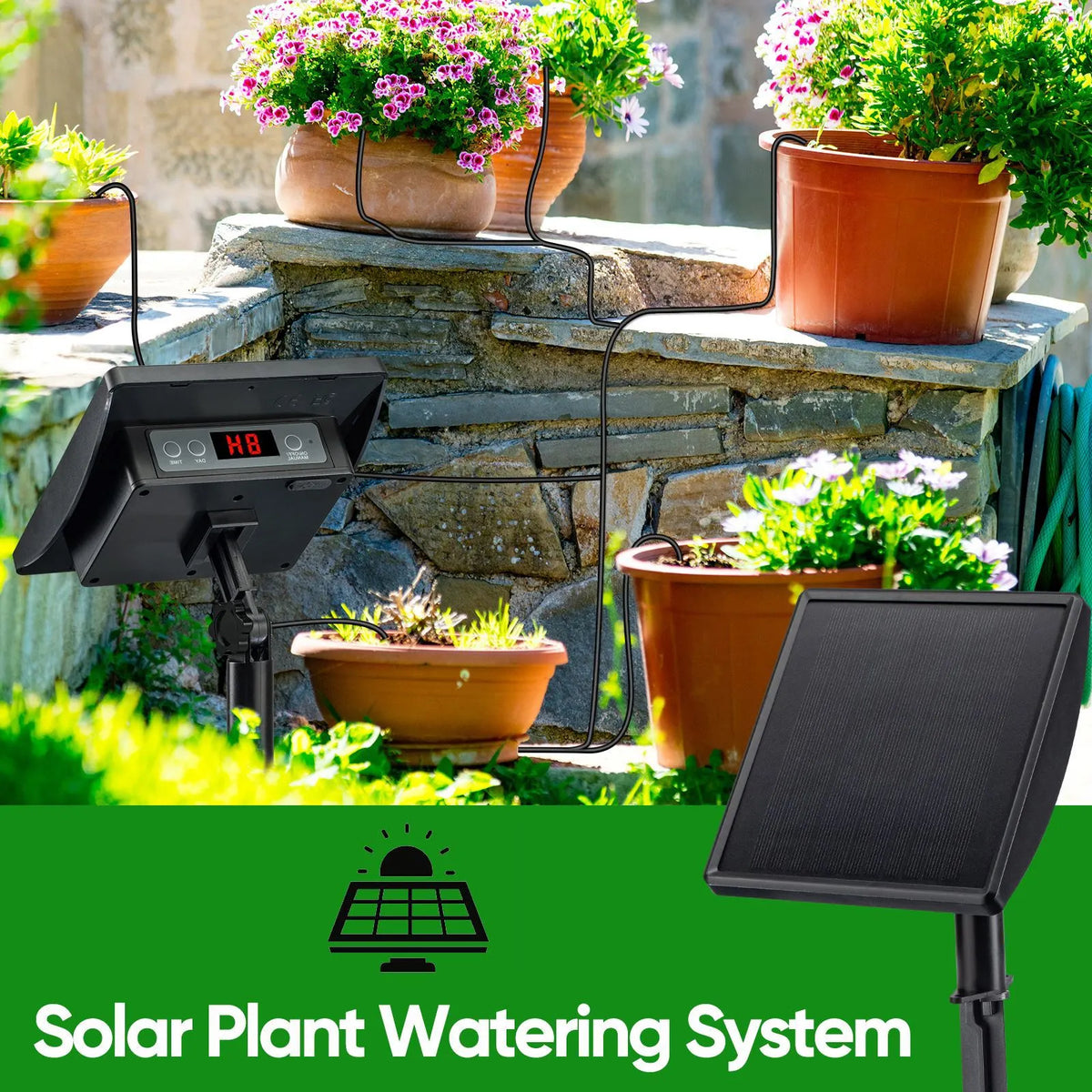 ⏰Historical Lowest Price: Save 49%- 🌞 Solar Powered Automatic Irrigation System