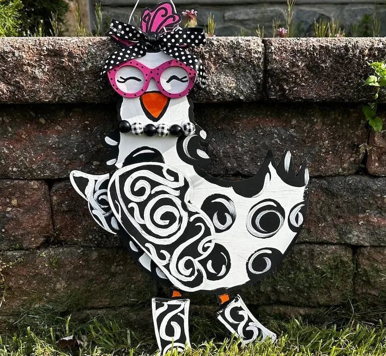 🐔Funny Chicken Wooden Door Hanger