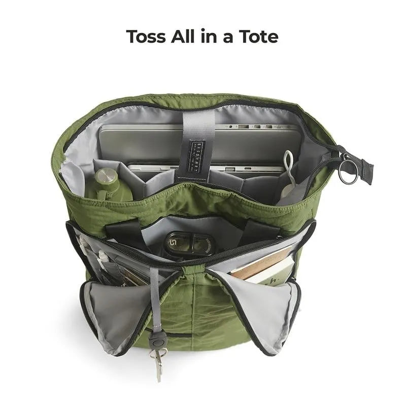 🔥2026 NEW ARRIVAL🔥 Ultra-Light Convertible Tote Backpack, Laptop Compartment, 40oz Cup Holder & Hidden Straps