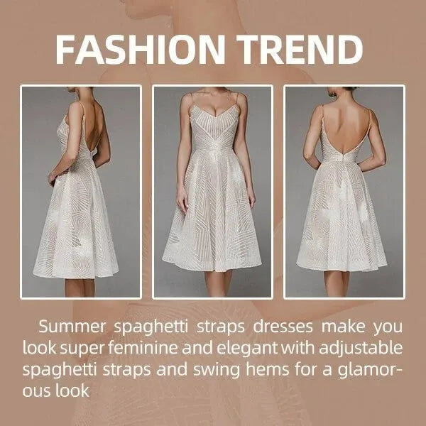 🔥Last day 49% OFF🔥Stylish V-neck strap A-line dress