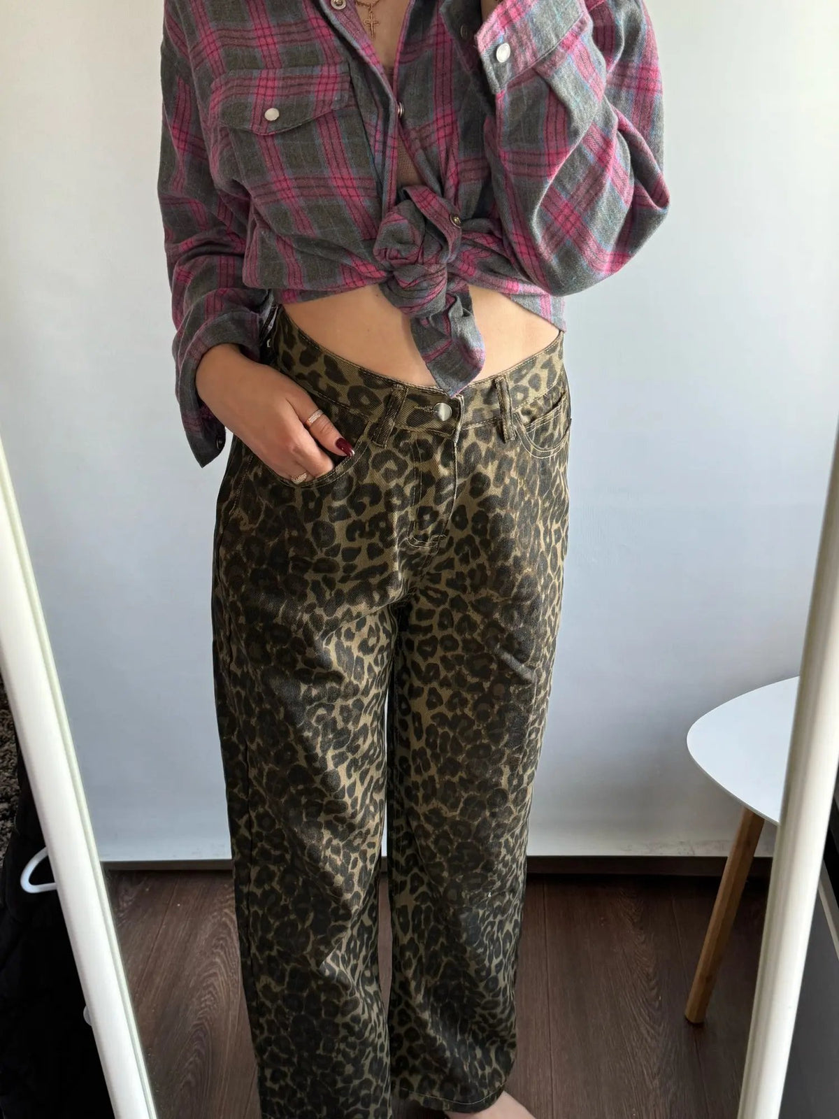 Viral Leopard Print Jeans
