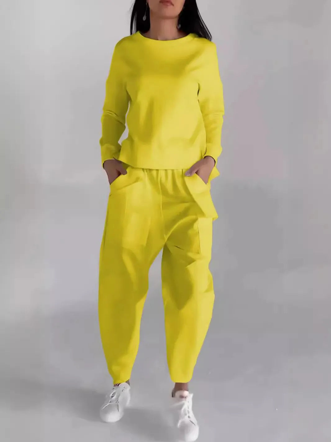 Casual Long Sleeve Drawstring Back Two Piece Suit (Buy 2 Sets Free Shipping)