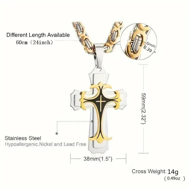 Men's Vintage Unique Cross Necklace