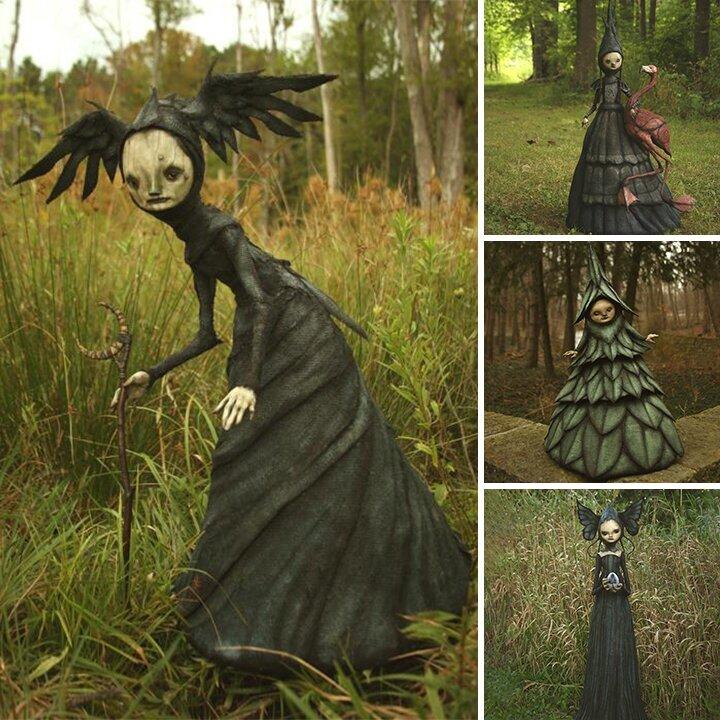 The Dark and Bizarre Art - Creepy Witch Sculptures | Halloween Decoration