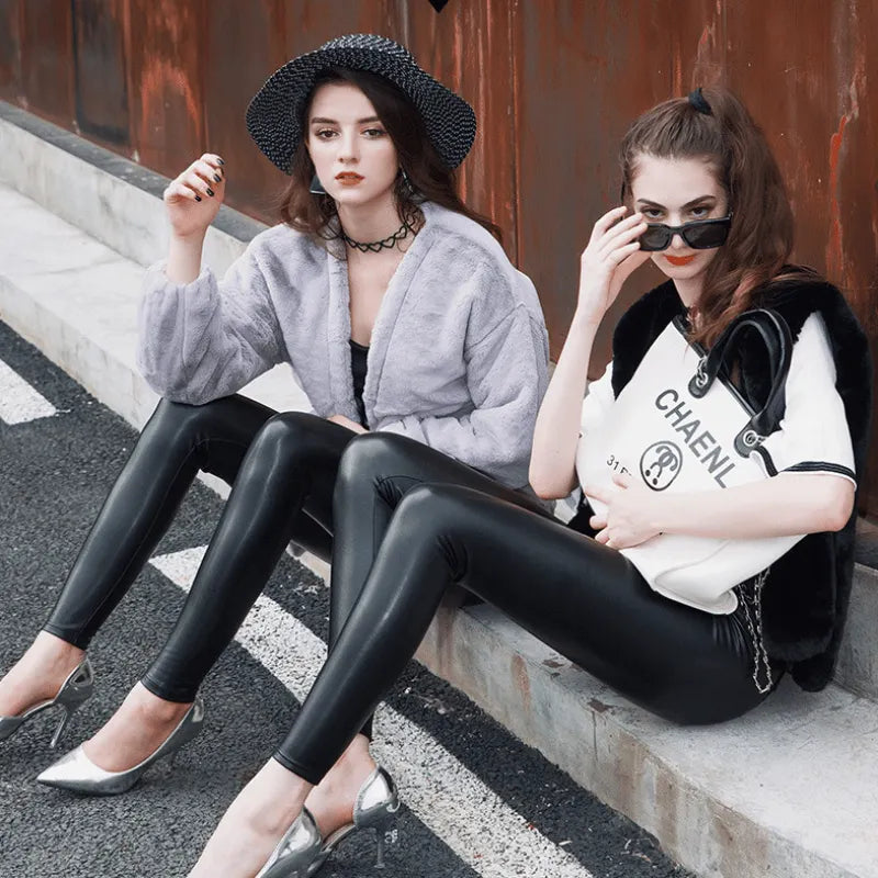 🎁Early Christmas Sale -🎁 S-shaped PU Leather Leggings