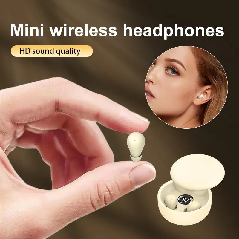 🎉Mini Invisible Headphones Bluetooth 5.4 True Wireless In-Ear Earphones