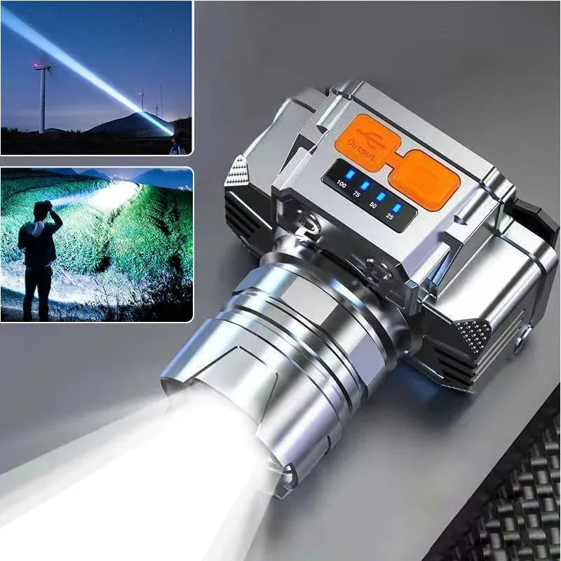 🎉🐟 [Bright Gift: Hot Sale 49% OFF👍 – Limited Time!⏰] Portable Waterproof Smart LED Headlamp – Outdoor Fishing Essential, Motion Sensor, USB Charging. Hands-Free & Reliable! 🔦💧✨