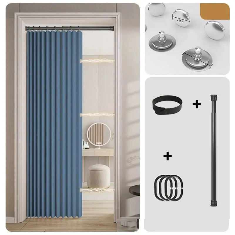 🔥 HOT SALE 🔥⏰🔥LIMITED TIME 49% OFF! ⭐No-Drill Magnetic Accordion Door Curtain