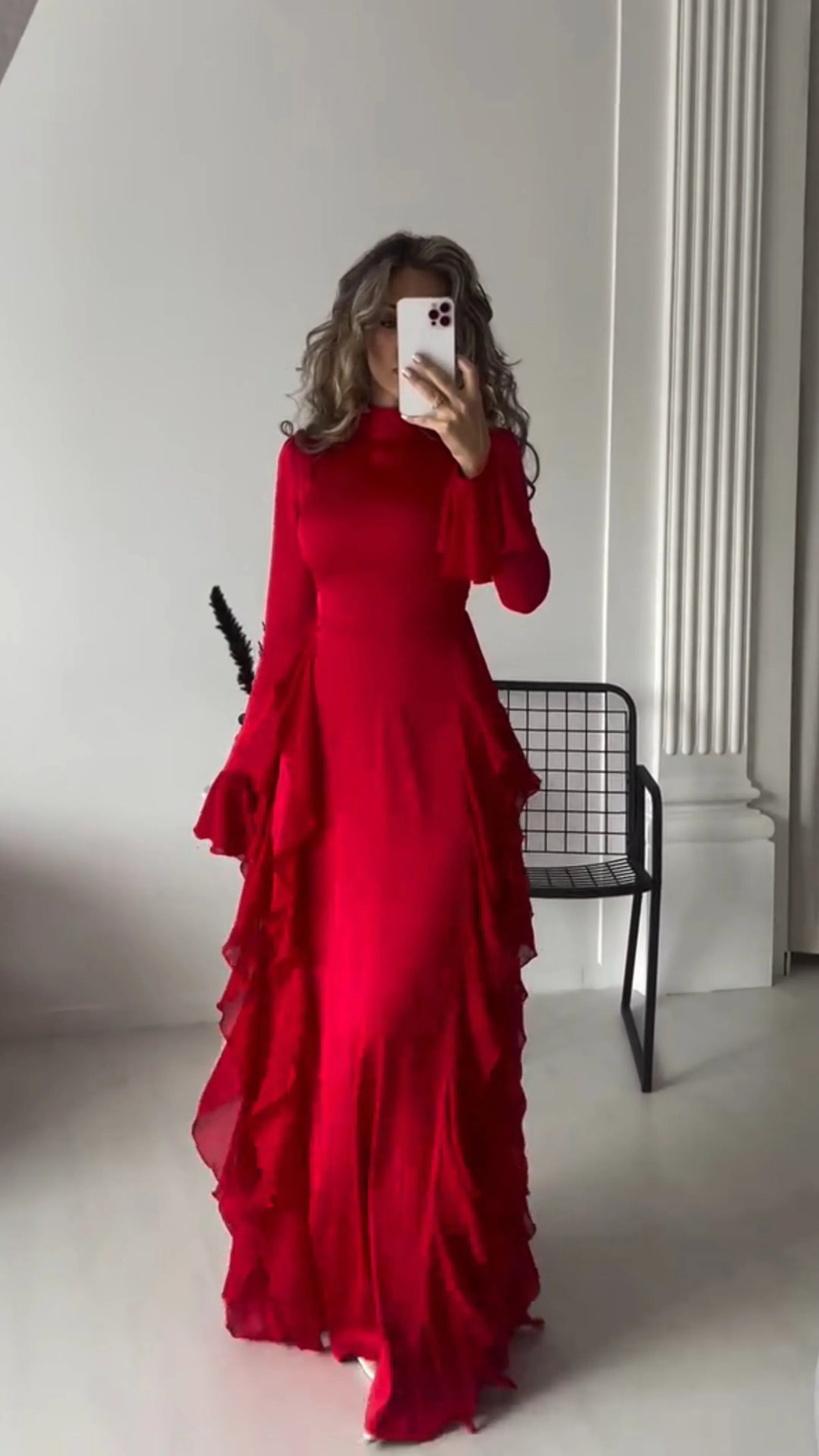 Elegant High-Waisted Patchwork Dress