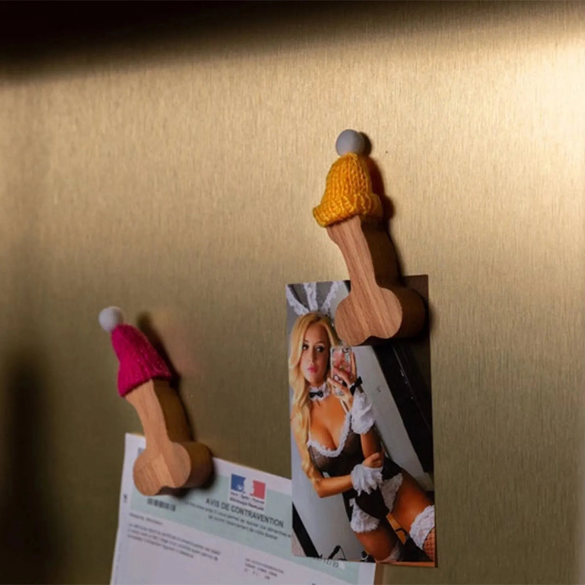 Funny Christmas Wooden Pendant