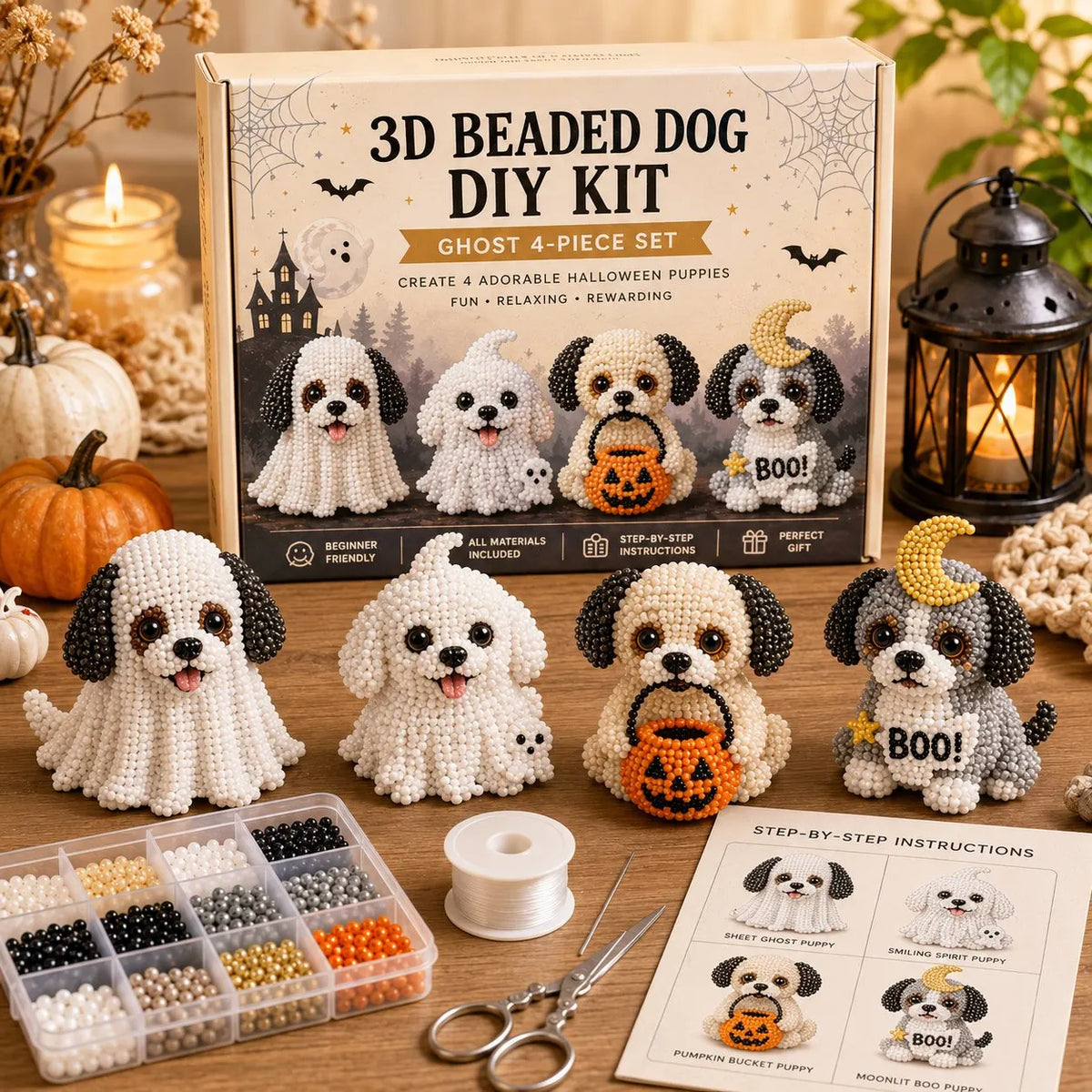 🔥Last Day 49% OFF - 🎁🐶🎃🐶3D Halloween Dog DIY Art Set(📦Buy 2 Free Shipping)