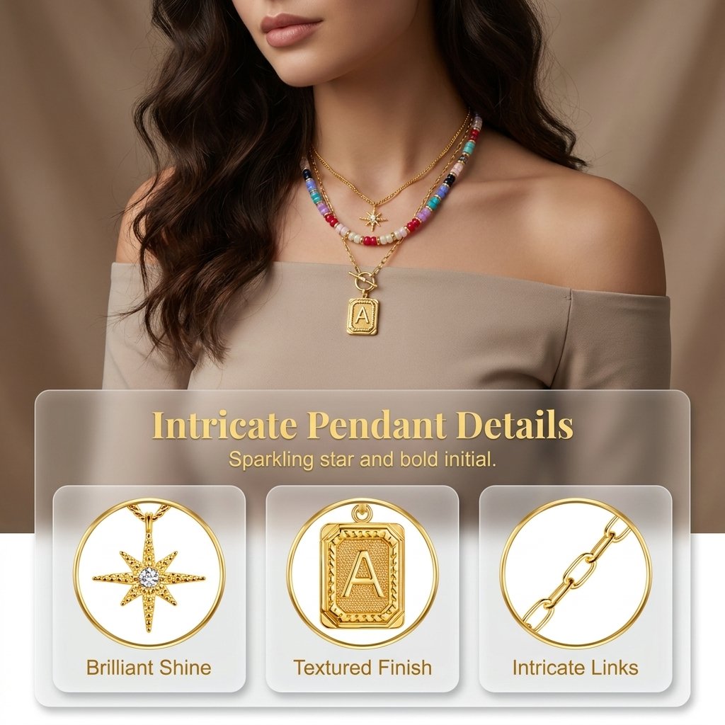 🔥HOT SALE🔥Stylish Multi-Layer Natural Stone Layered Necklace