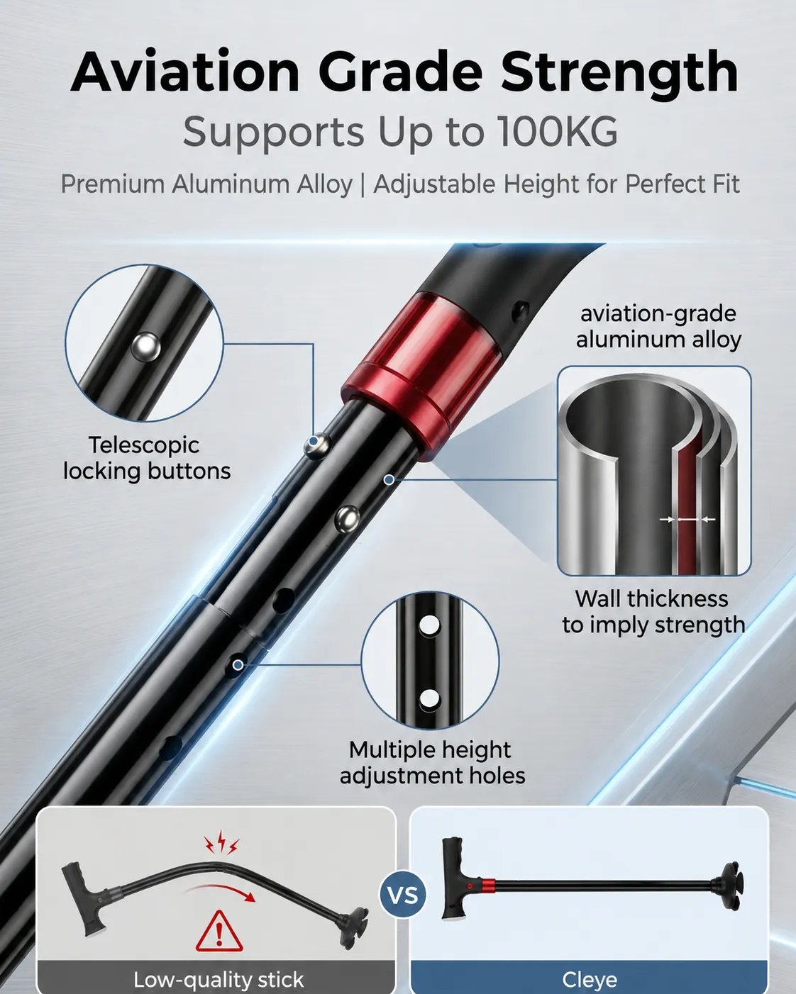 🎉🔥 Must-Have Senior Smart Cane – Foldable Aluminum with LED Light & Quad Anti-Slip Feet