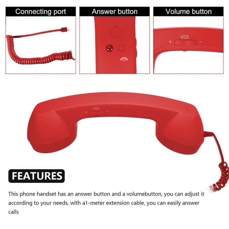 🎉 Retro telephone handset with Type-C interface 📞