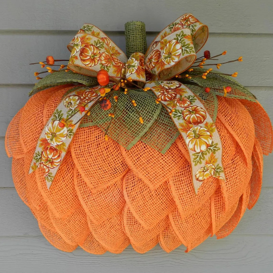 🔥Last Day 49% OFF 🍁 Farmhouse Pumpkin Wreath For Front Door