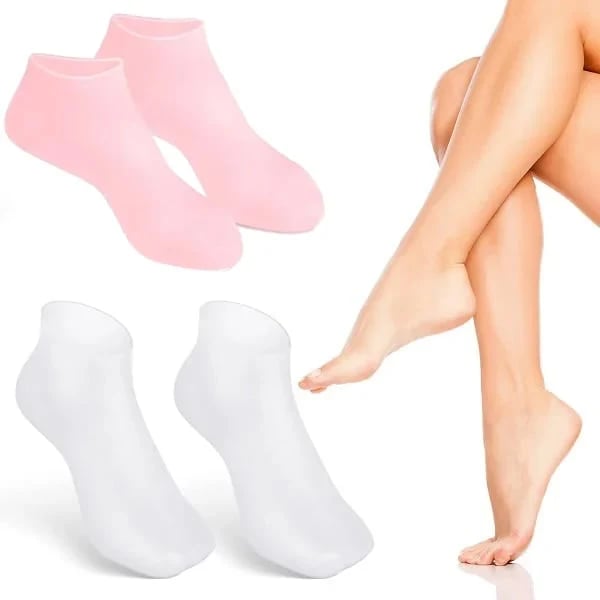 🎉🔥Hot Sale 49% OFF🔥 Women's Silicone Foot Socks – Moisturizing Gel, Cracked Heel Repair, Reusable 🦶