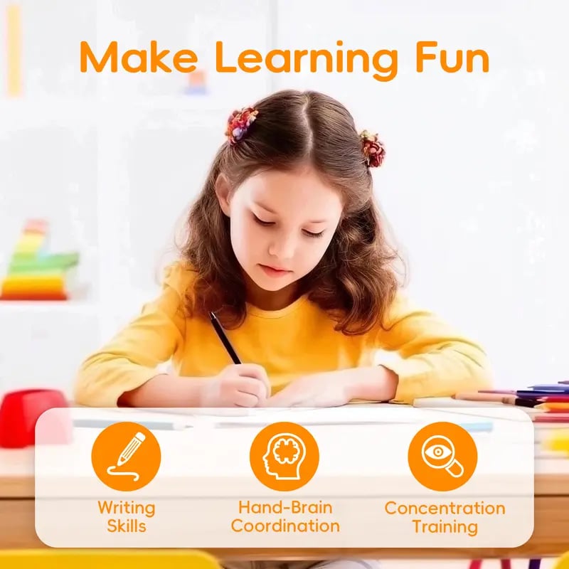 🔥Last Day 50% OFF ✏️📚 Magic Reusable Handwriting Workbook Set for Kids (6 Books)