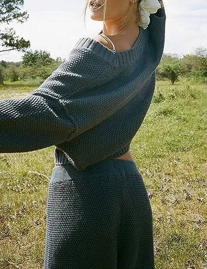 Soft Ribbed Knit Cardigan Set (FREE SHIPPING)