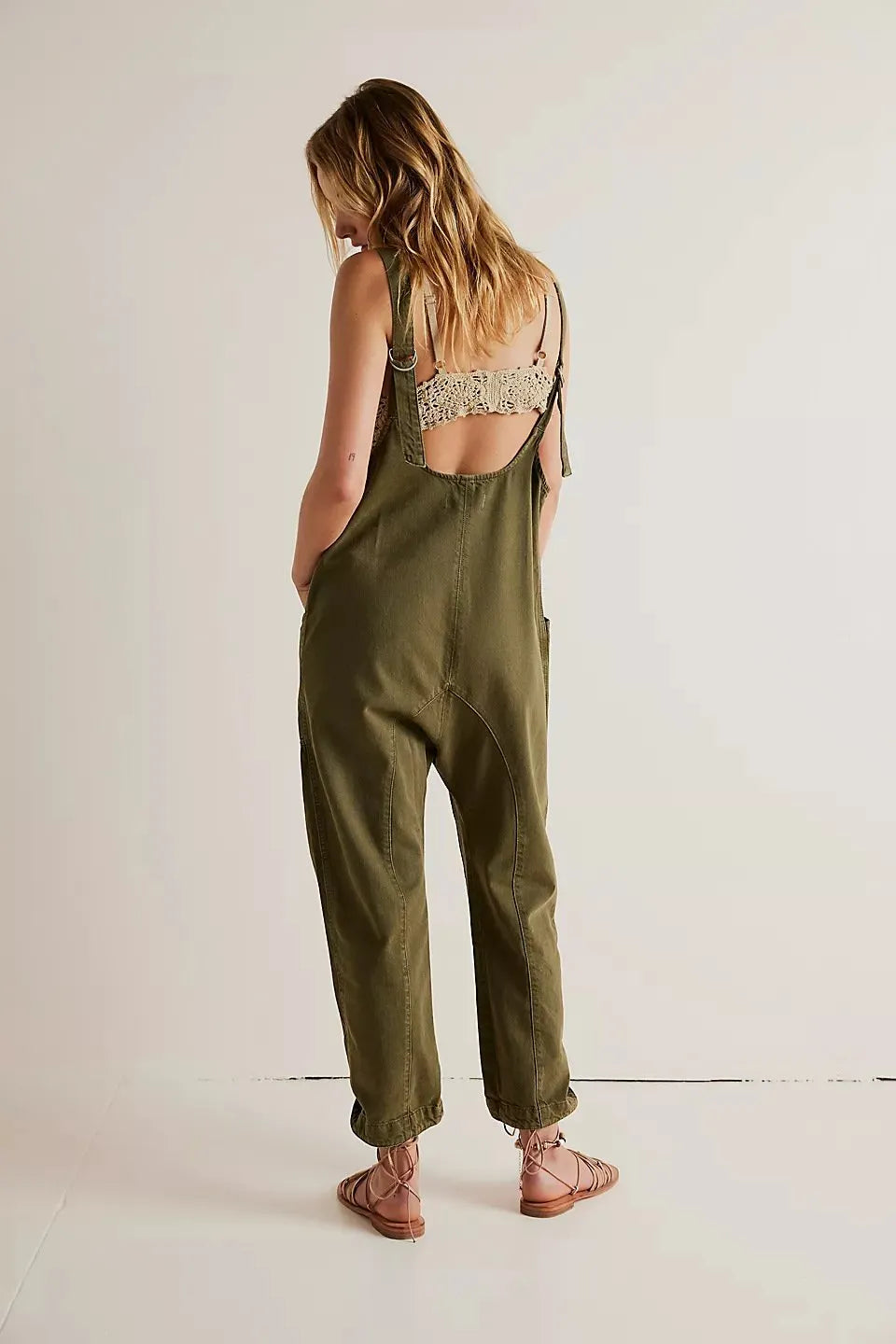 Denim Jumpsuit With Pockets (Buy 2 Free Shipping)