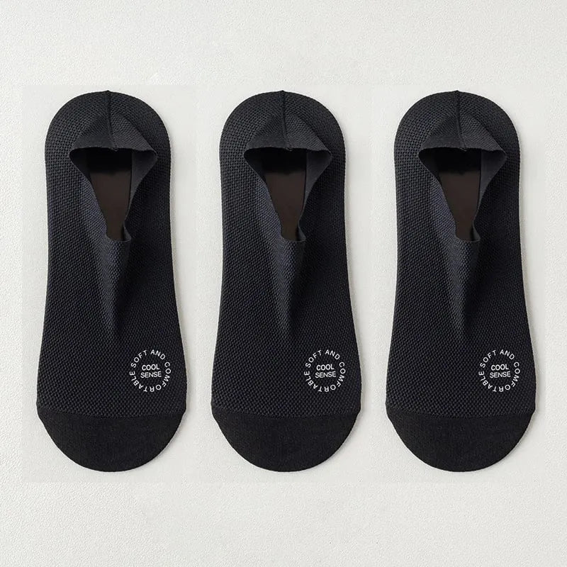 🔥 3-Pair Invisible Grip Socks Pack 🧦 – Breathable Low-Cut Anti-Slip Sweat-Absorbing Design