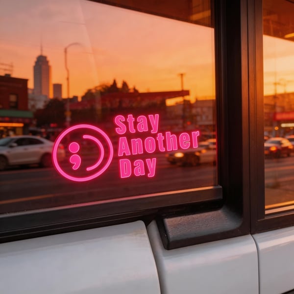 🔥LAST DAY 50% OFF - 🎗️Share Pack❤️ SAD Mental Health Awareness Car Decal (5 Pcs)