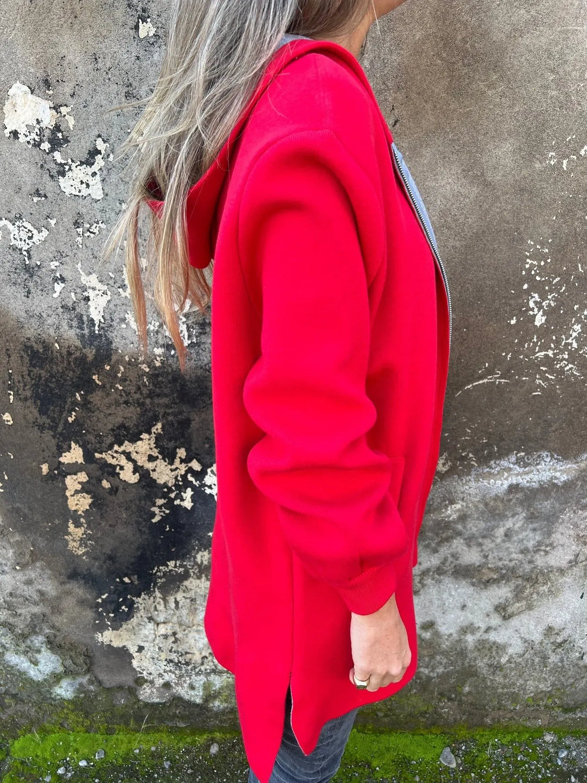 Zipper Hooded Long Sleeve Casual Coat